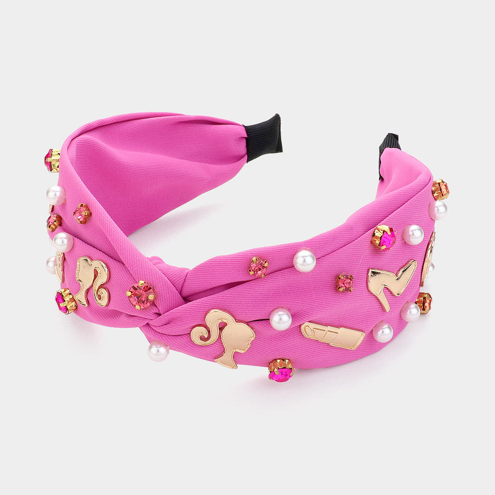 Pink Barbie themed Headband