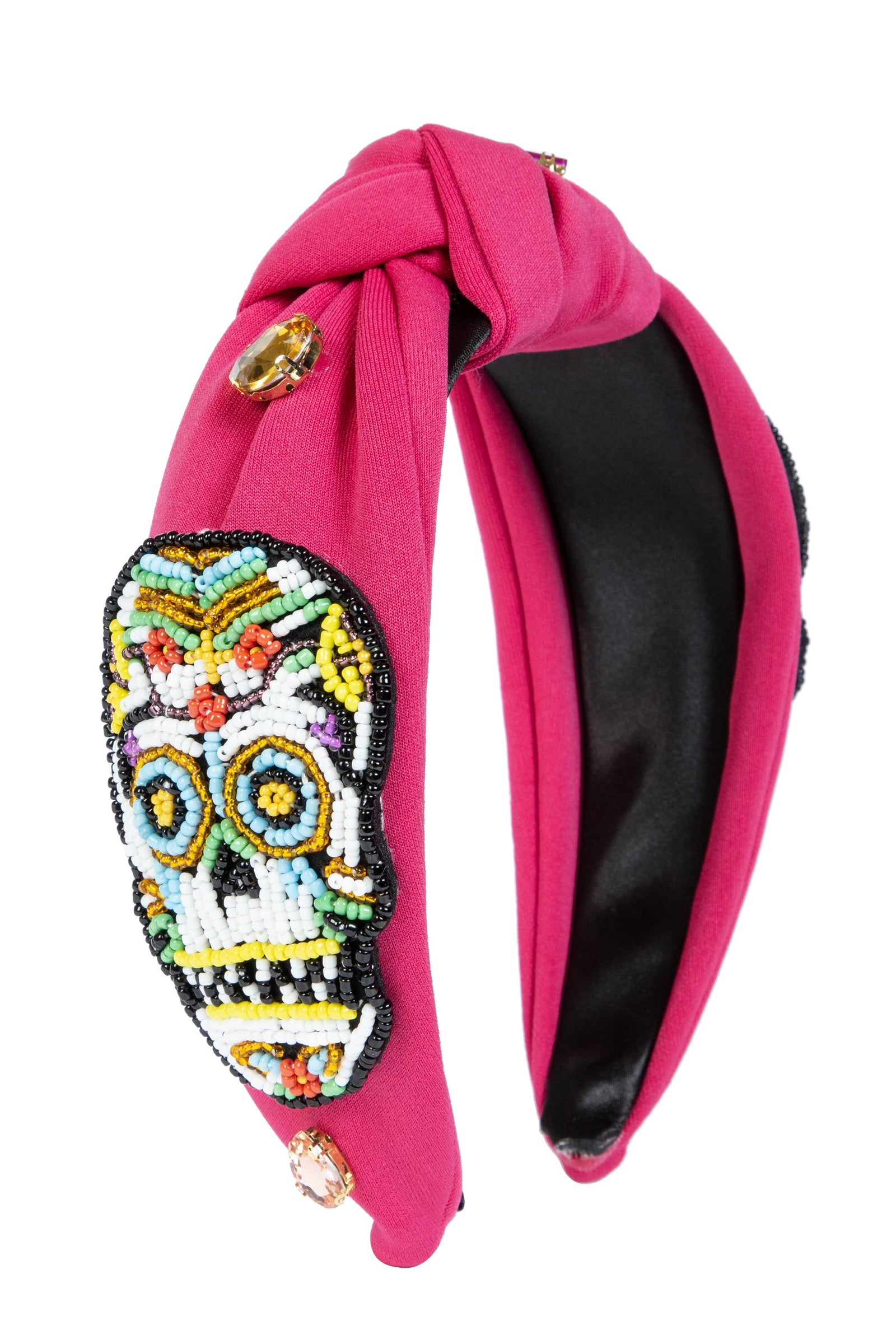 Dia de los Muertos Glass Beaded Sugar Skull Headband
