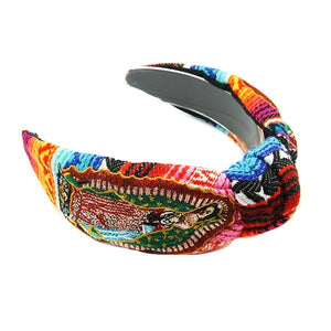 Guadalupe Embroidered Knotted Headband