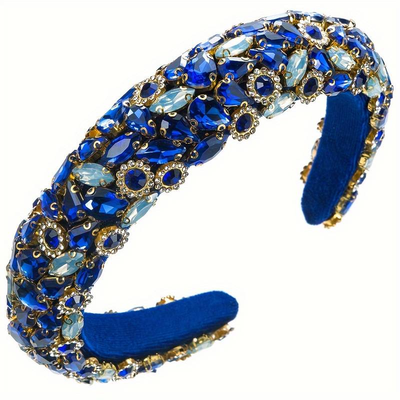 Blue Rhinestone Headband