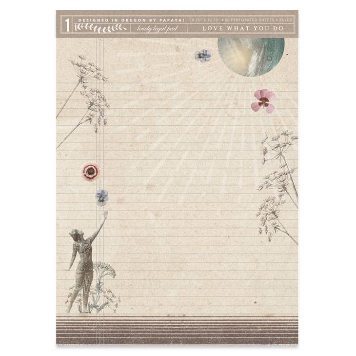 Flower Beauty Legal Notepad