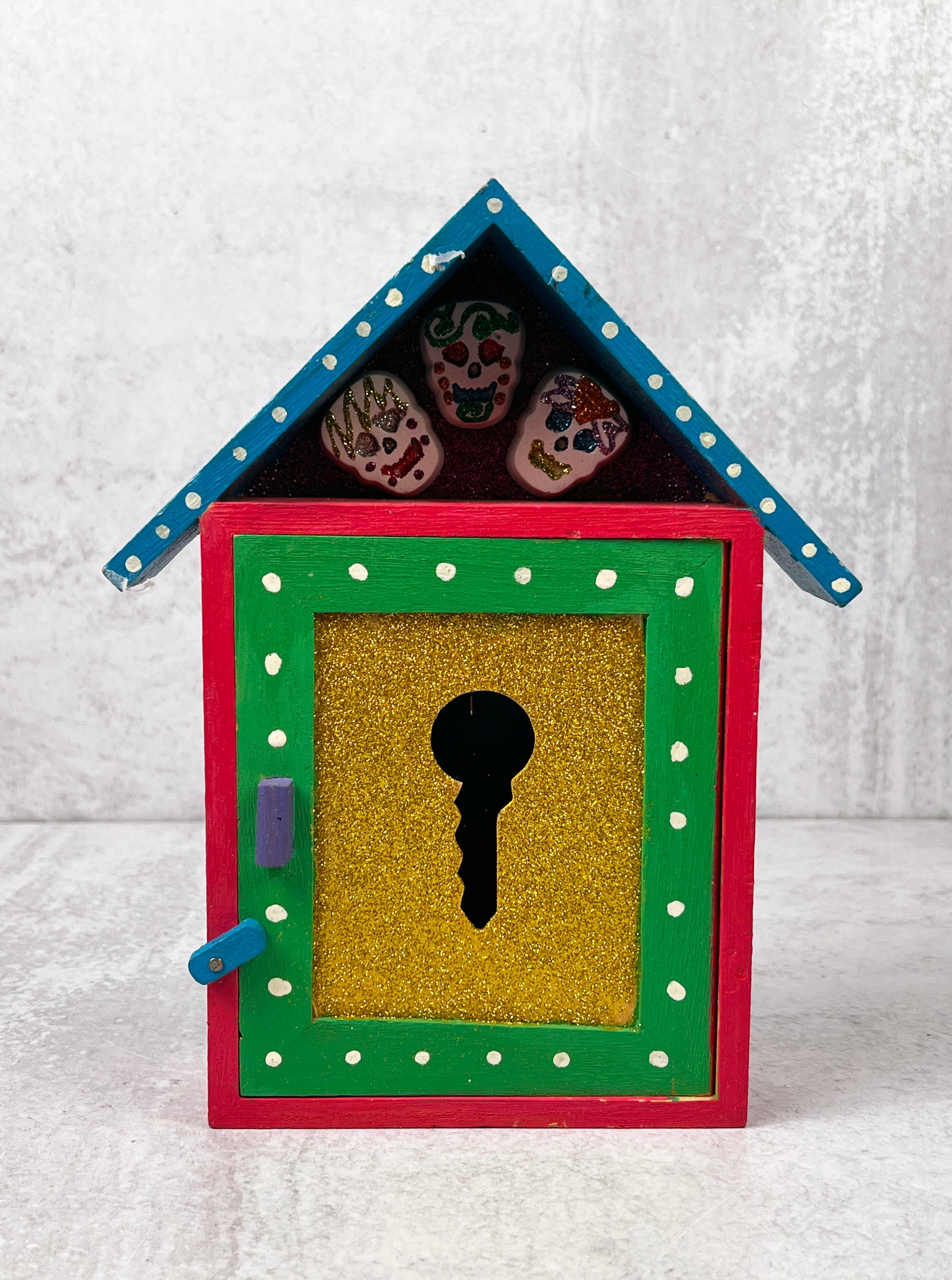 Dia de los Muertos Wooden Key Holder