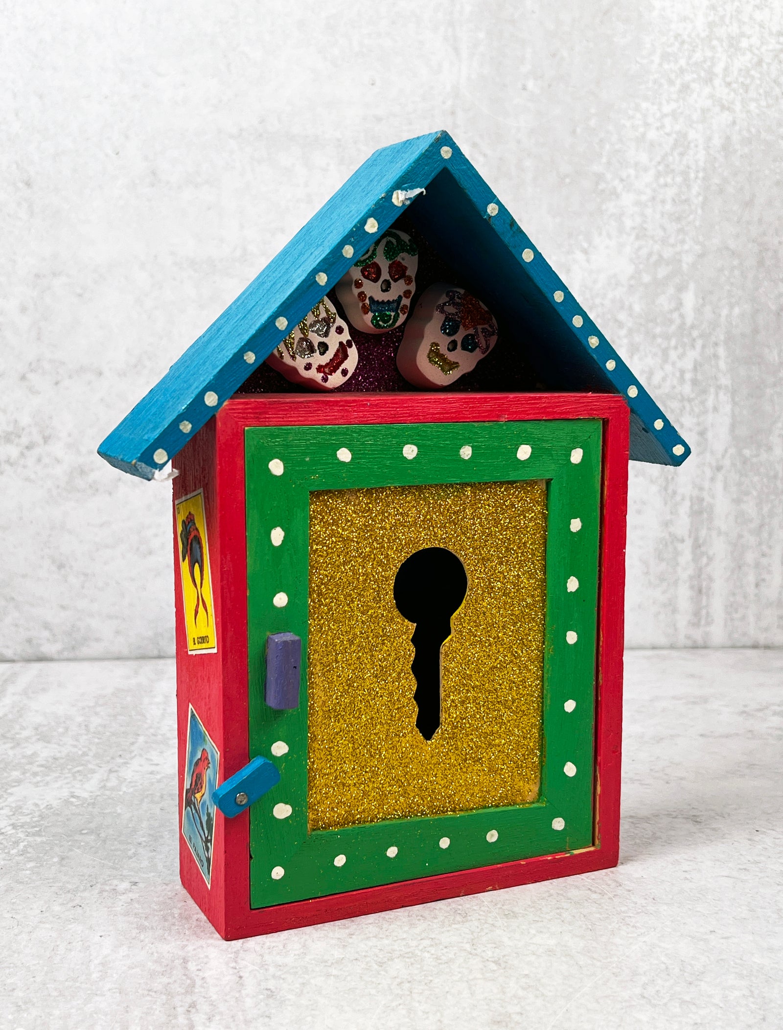 Dia de los Muertos Wooden Key Holder