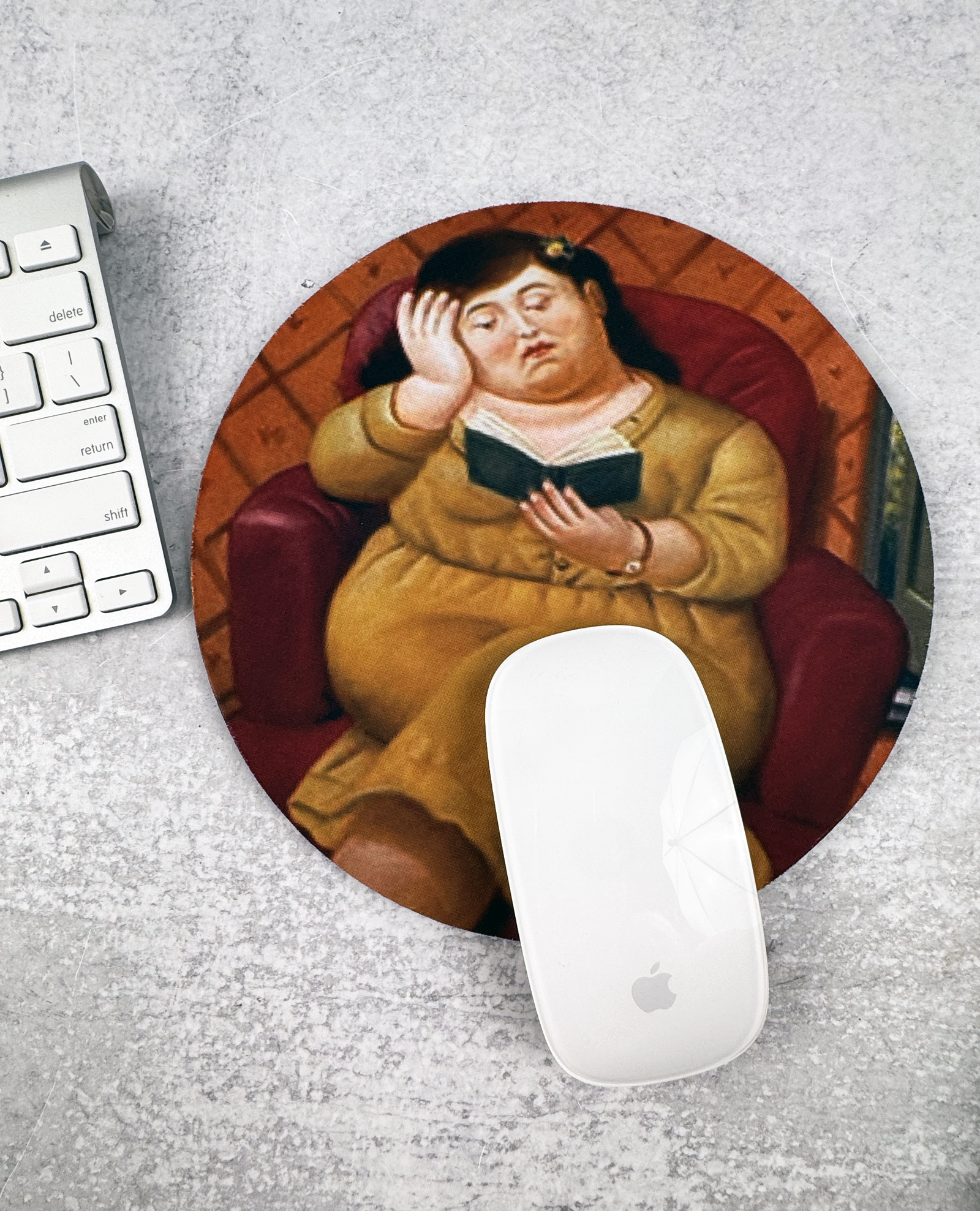 Botero Lady Reading Mousepad