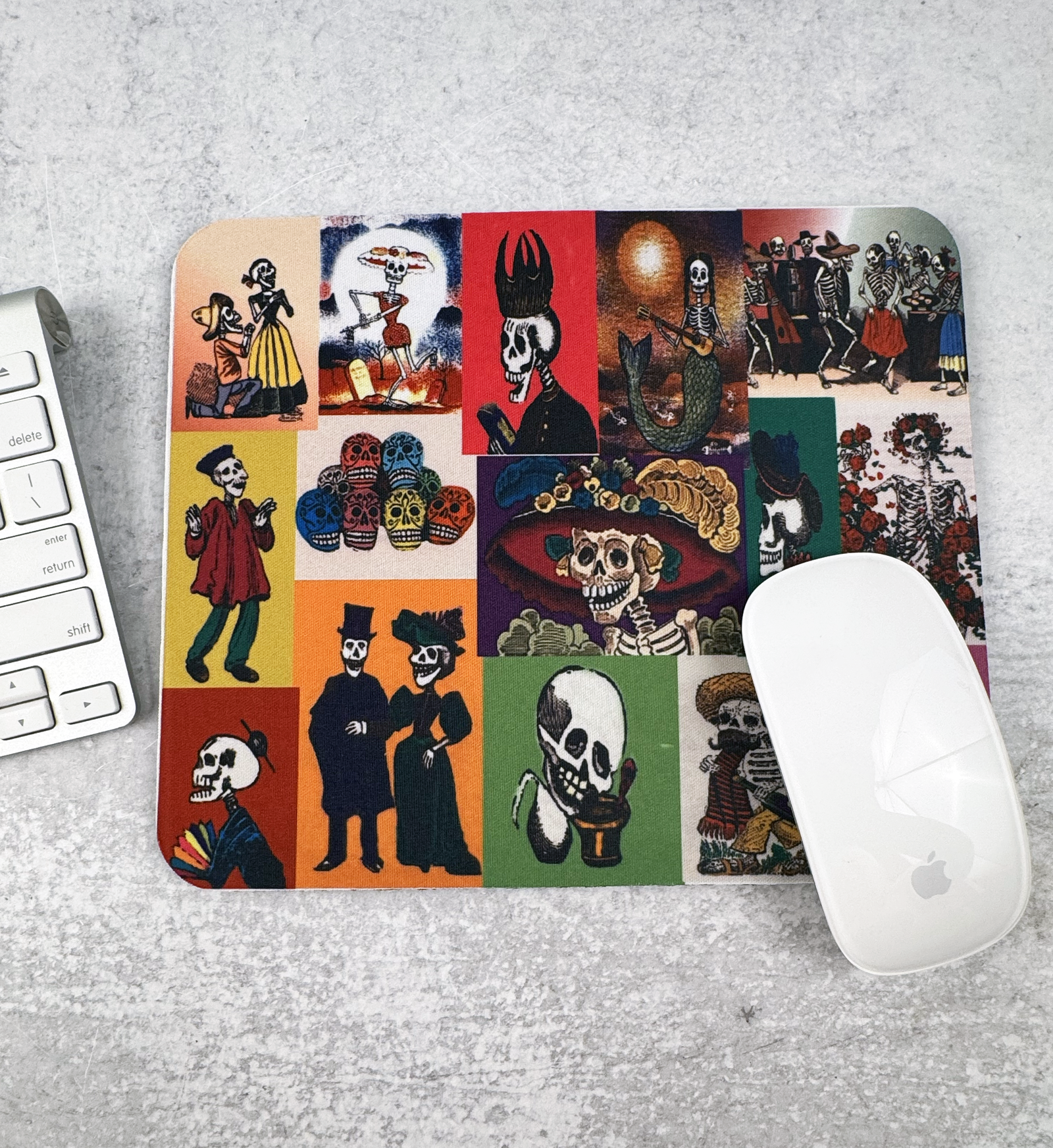 Dia de los Muertos 'collage' Mousepad