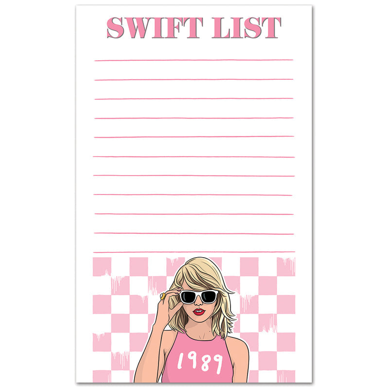 Taylor Swift '1989 Swift List' Notepad