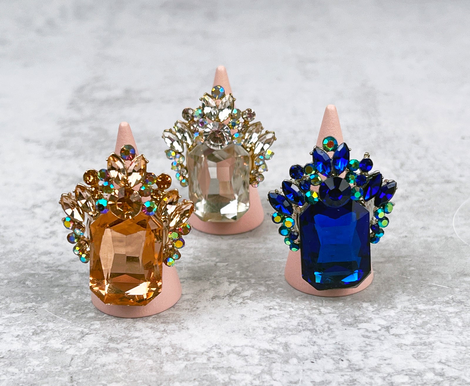 Large Gem Cocktail Ring