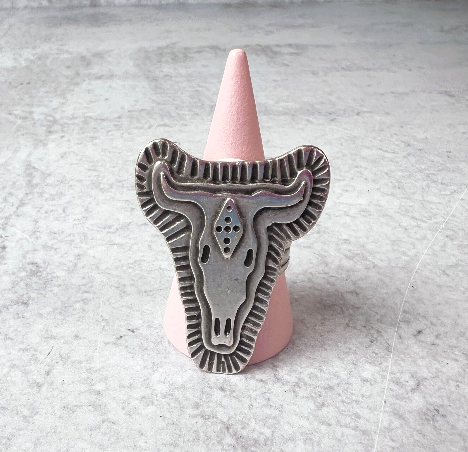 Southwest Longhorn Skull Ring