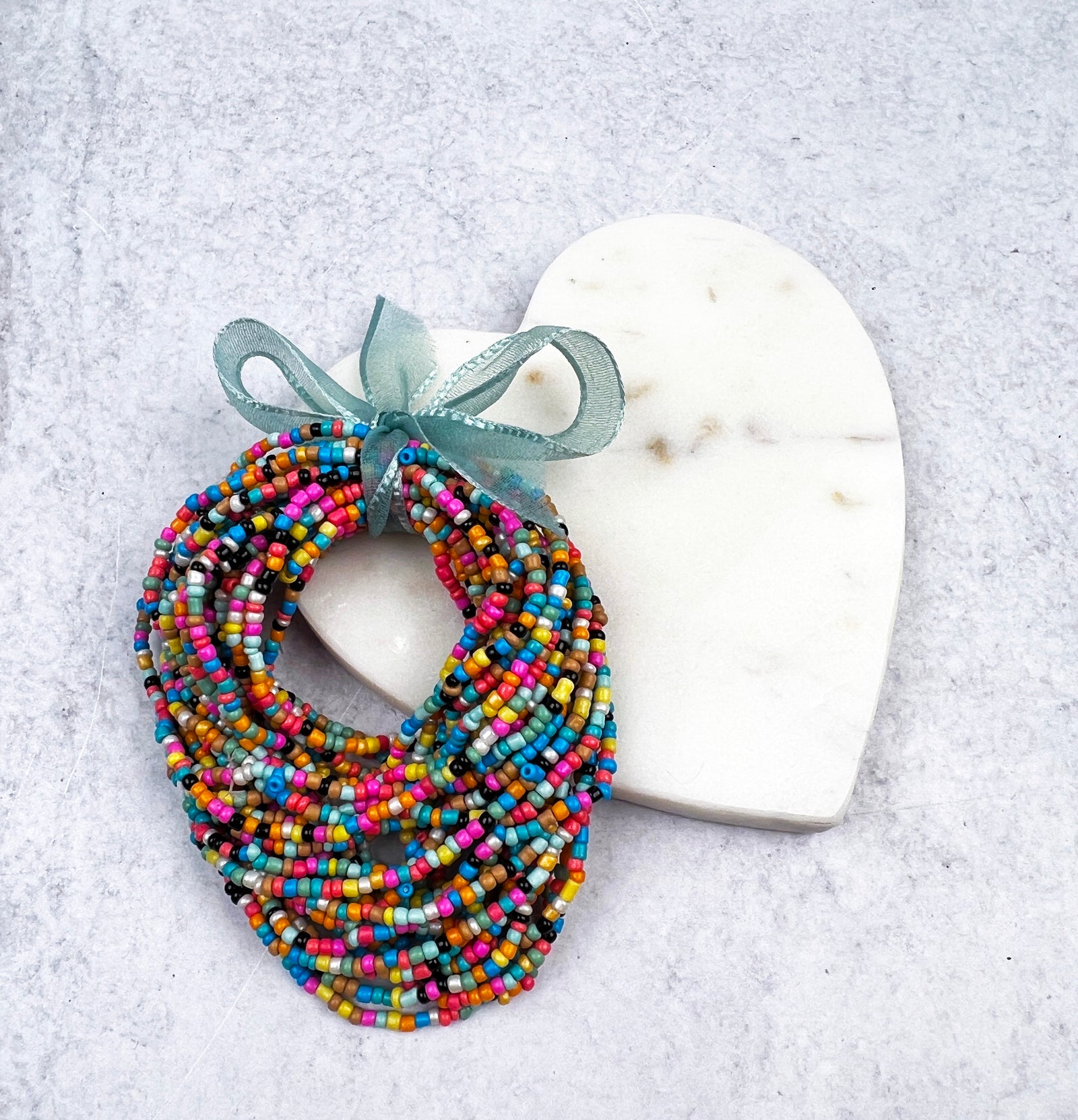 Colorful Glass Bead Stretch Bracelets