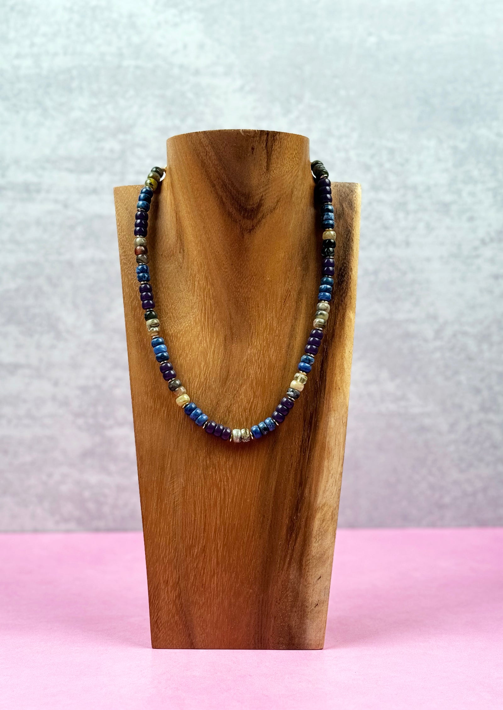 Shades of Blue Natural Stone Necklace