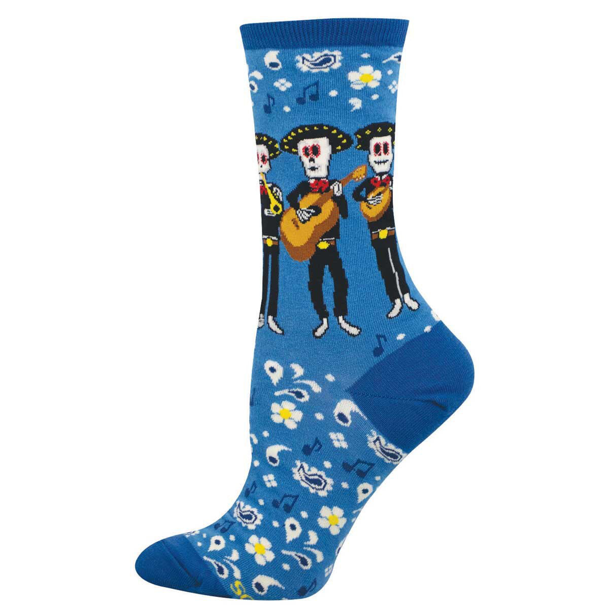Dia de los Muertos Blue Mariachi Womens Socks