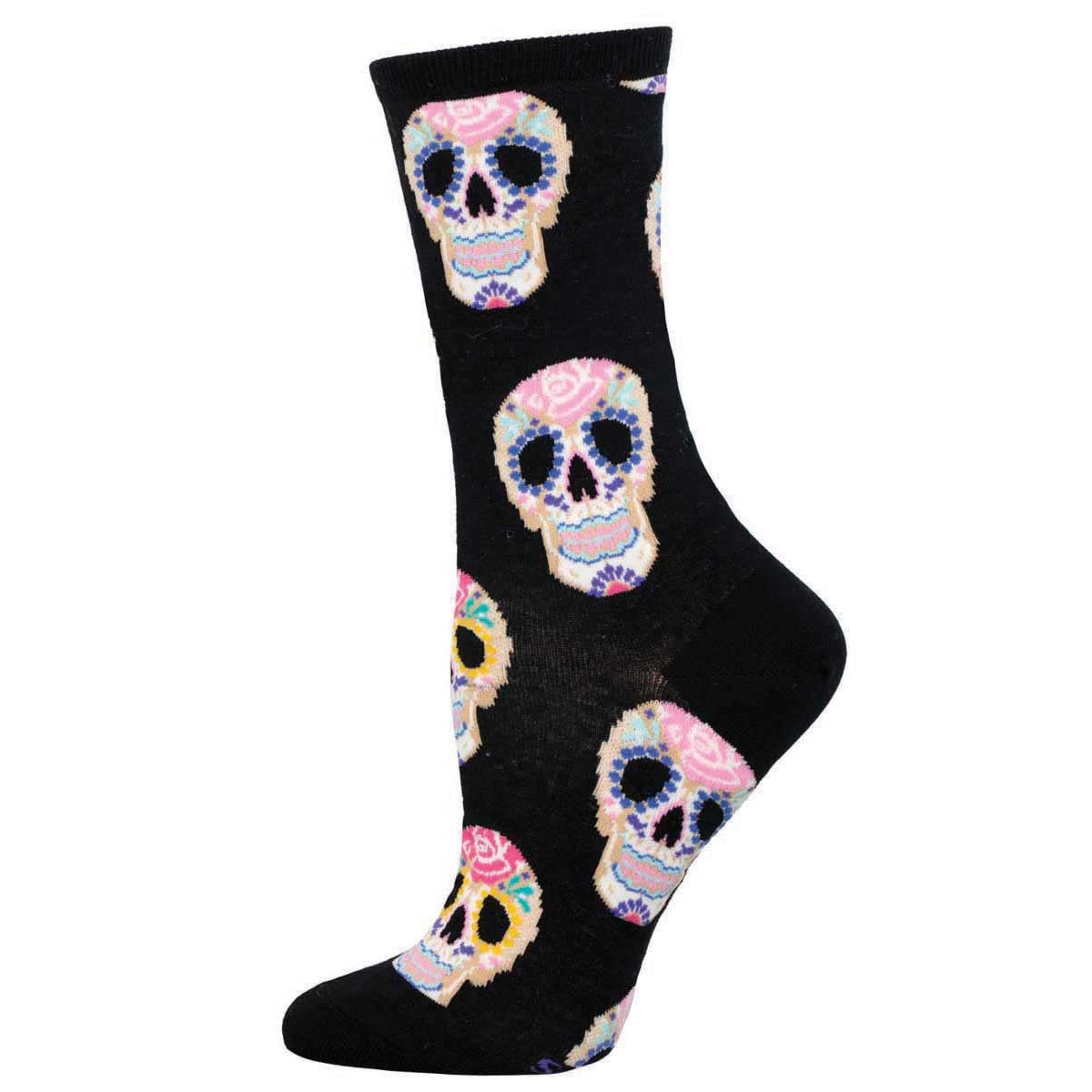 Dia de los Muertos White Sugar Skull Womens Socks