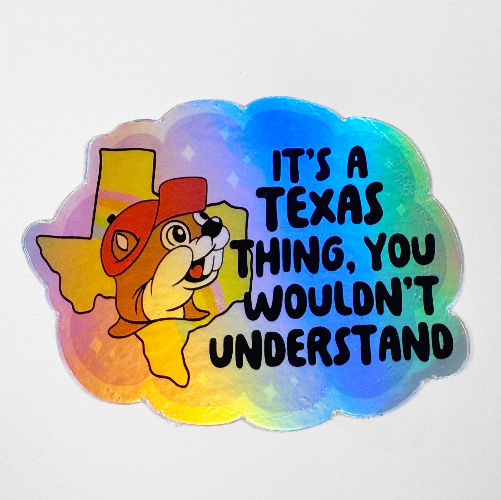 Buc-ee's Beaver Holographic Sticker