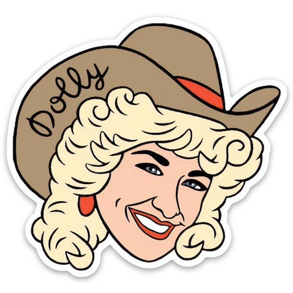Dolly Parton with Cowboy Hat Sticker