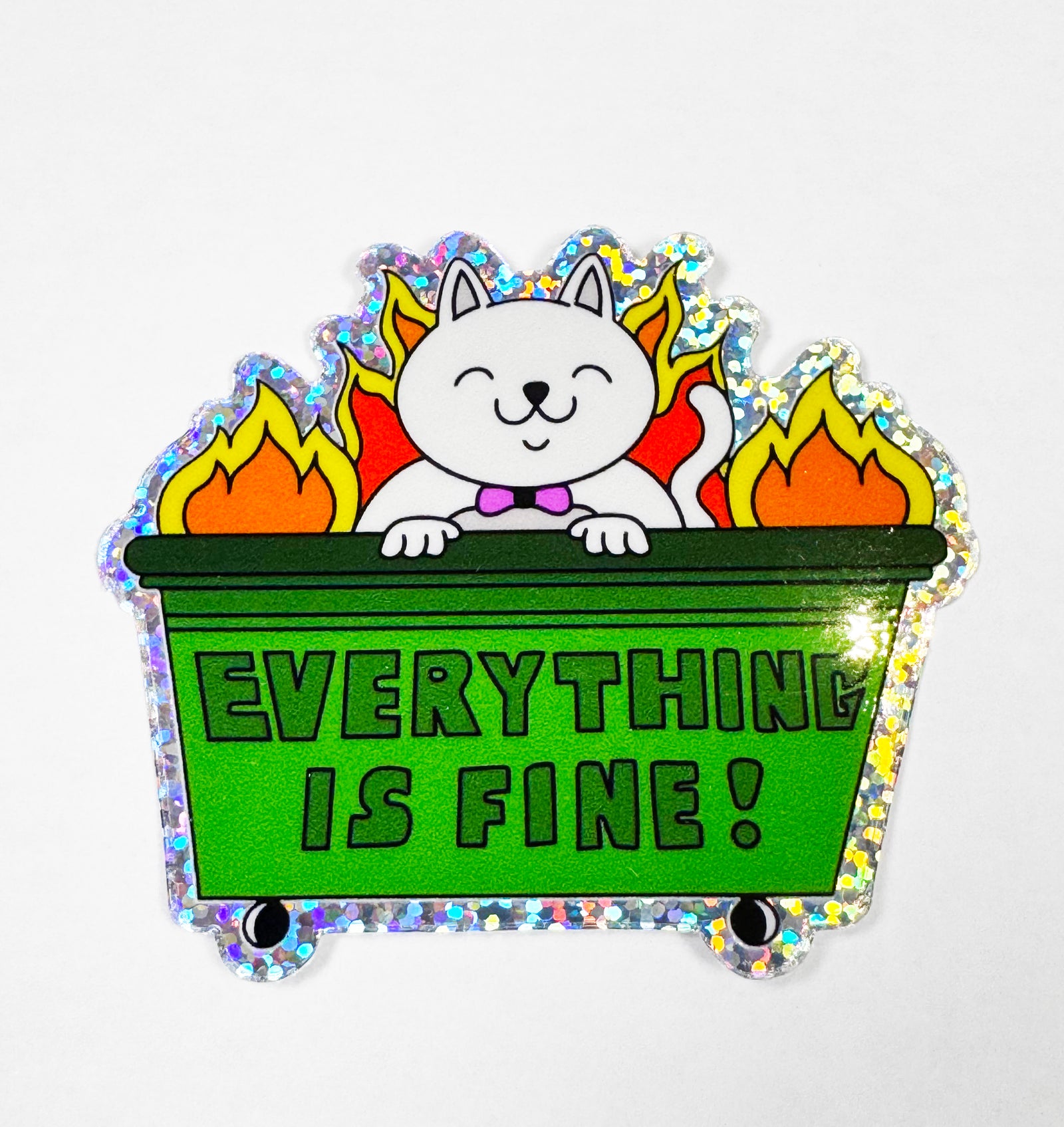 Kitty Dumpster Fire Sticker