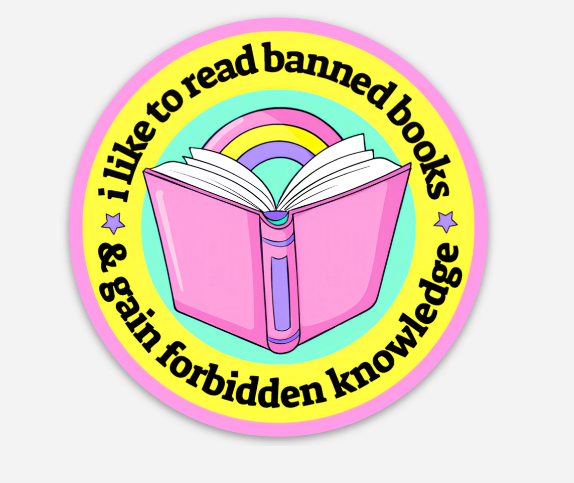 I Like to Read Banned Books Sticker