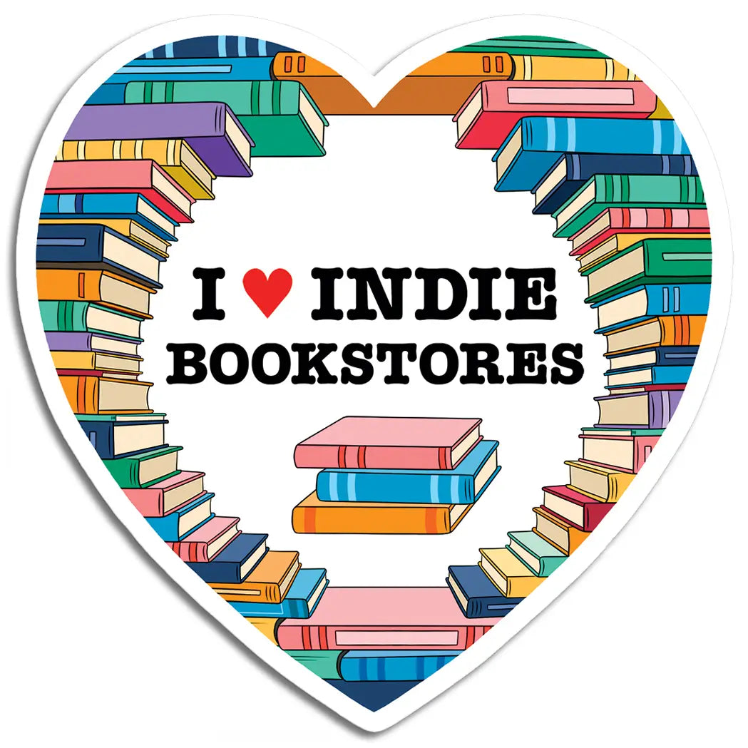 I Heart Indie Bookstores Sticker