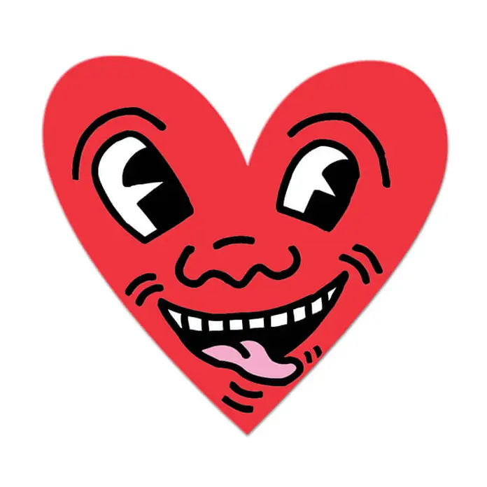 Keith Harring Heart Sticker