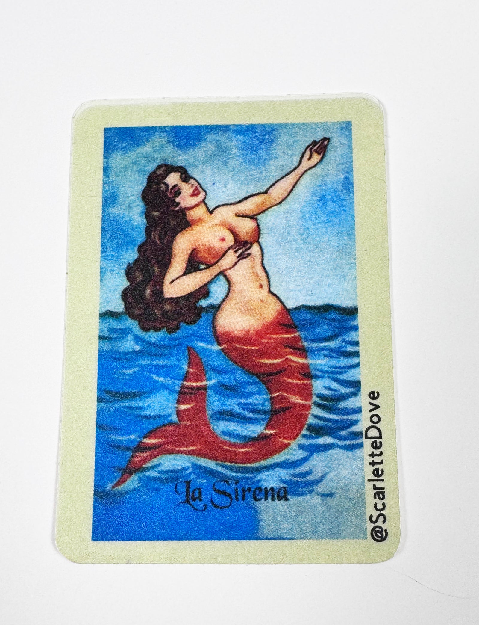 La Loteria la Sirena Card Sticker