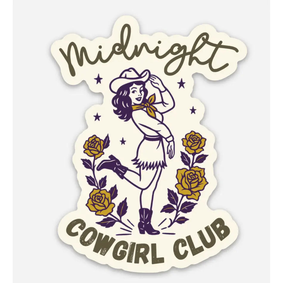 Midnight Cowgirl Club Sticker