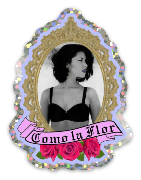 Selena 'Como la For' Glitter Sticker