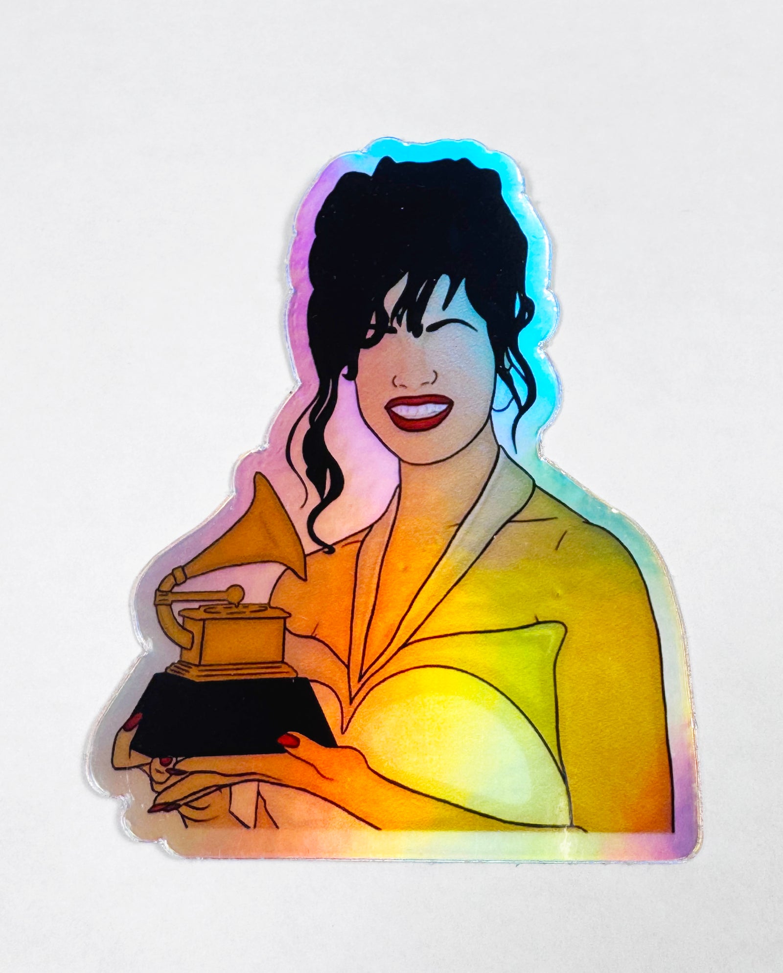 Selena Grammy Winner Holographic Sticker