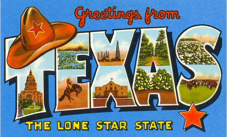 Greetings from Texas Postcard Sticker