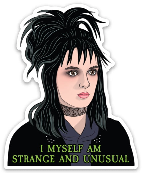 Lydia Deetz 'I Myself am Strange and Unusal' Beetlejuice Sticker