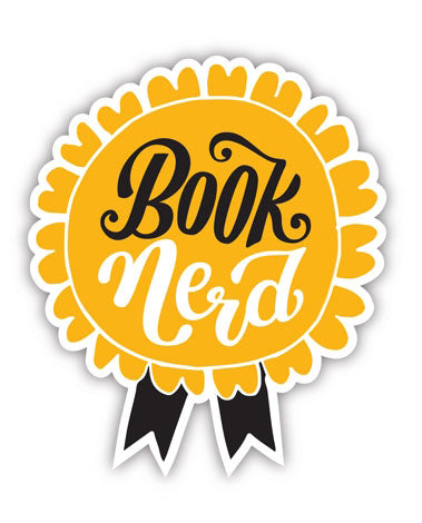 Book Nerd Ribbon Sticker