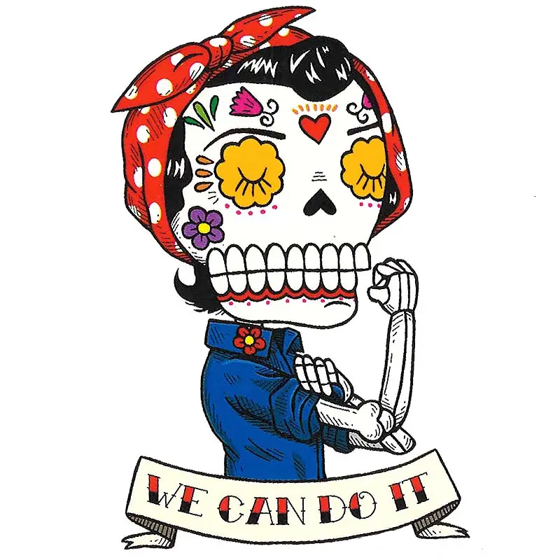 Rosie the Riveter Calavera Sticker