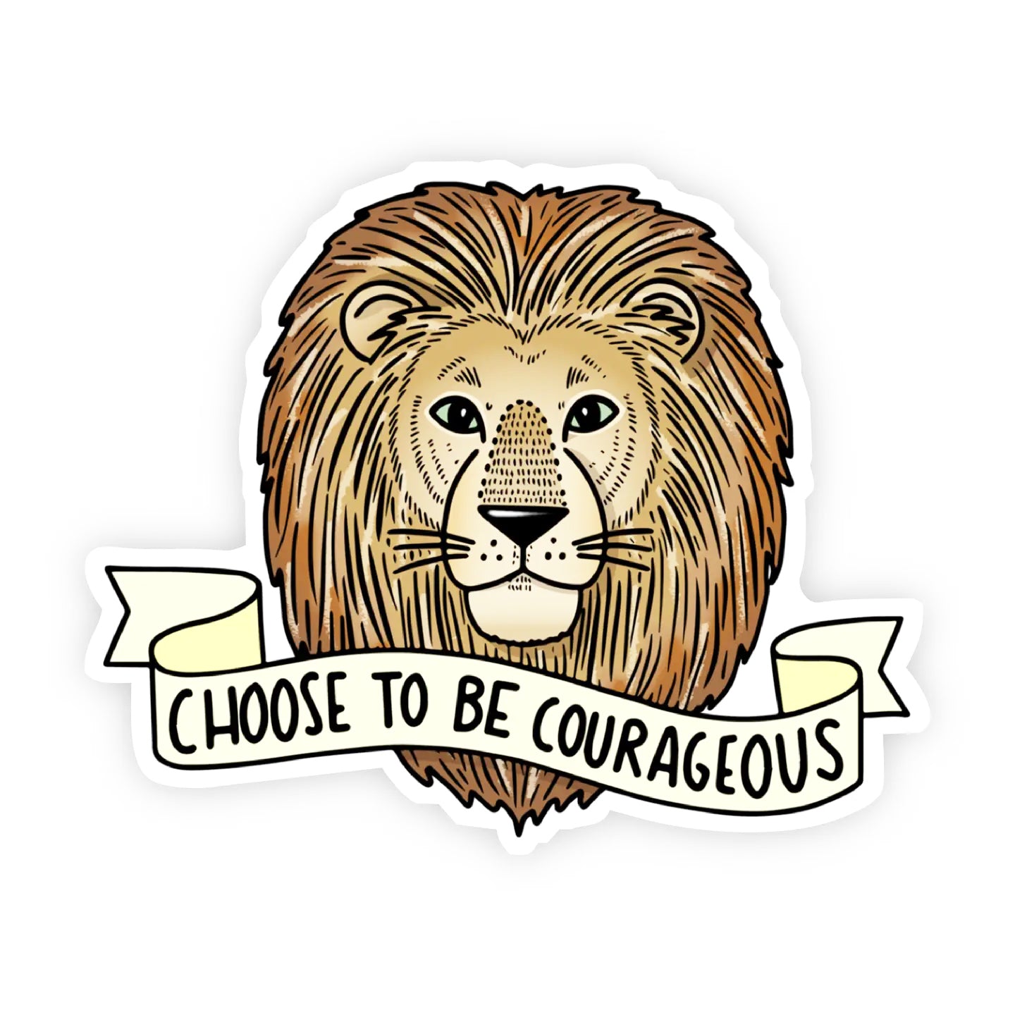 Courageous Lion Sticker