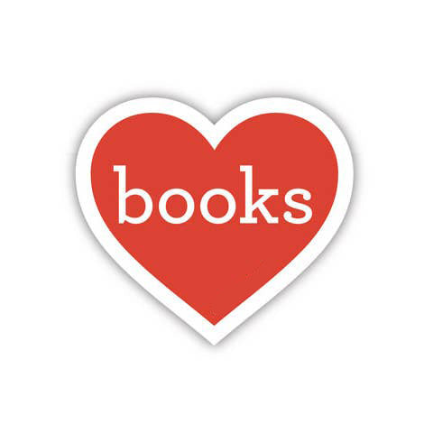 Heart-Shaped Books Sticker