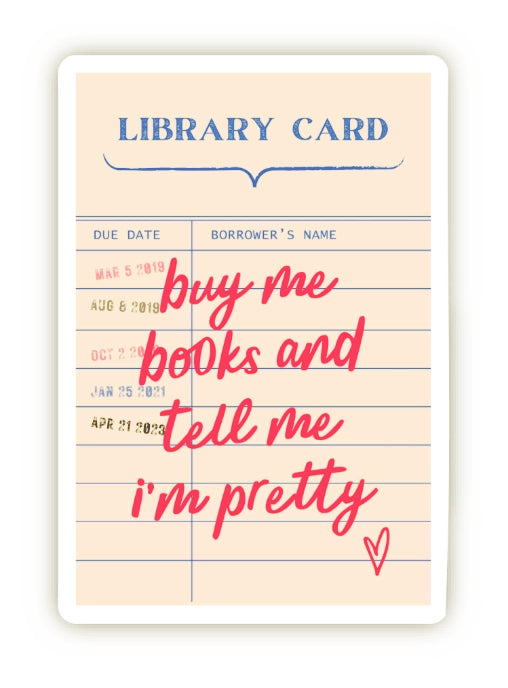 Library Card Sticker