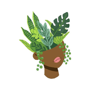 Plant Lady with Greenery Sticker