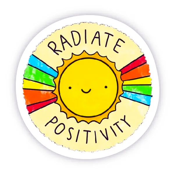 Radiate Positivity Sticker