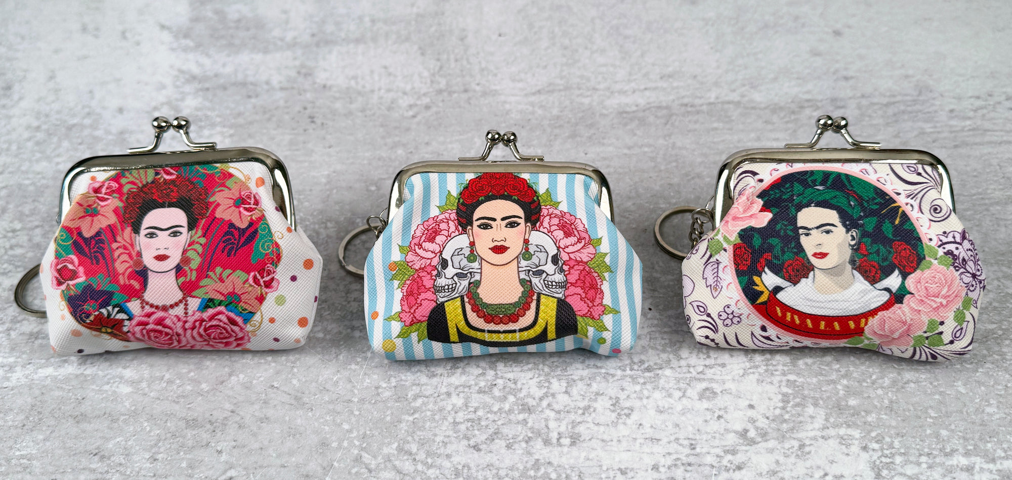 Frida Kahlo Coin Purse with Key Loop