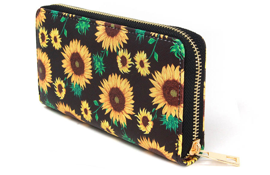 Sunflowers Zip Around Wallet
