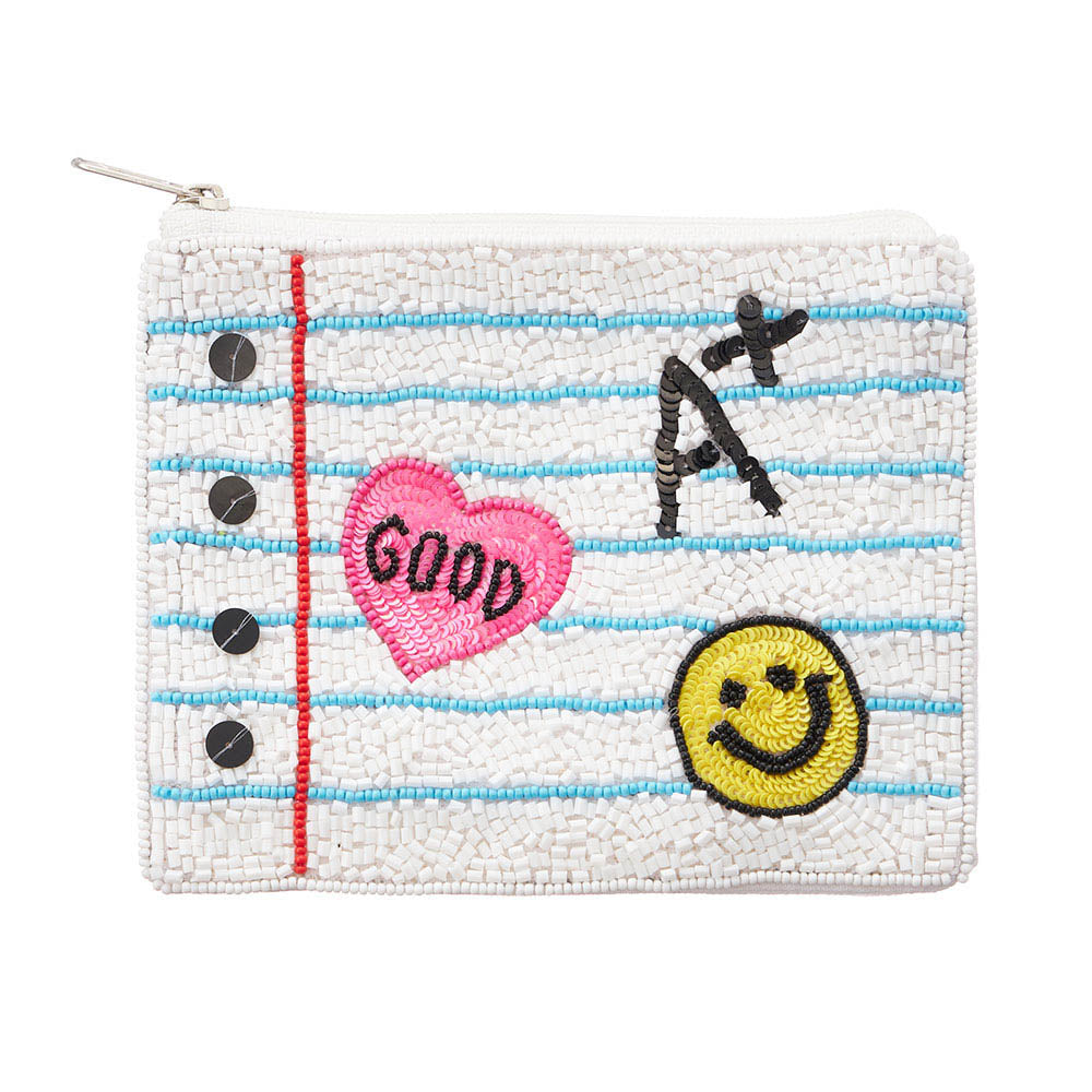 Notebook Paper Zipper Pouch
