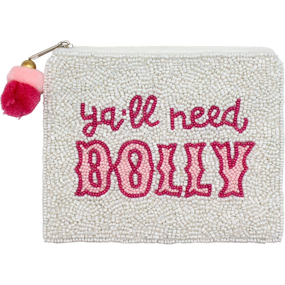 Y’all Need Dolly Glass Beaded Zipper Pouch