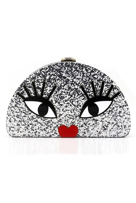 Cute Face Acrylic Clutch