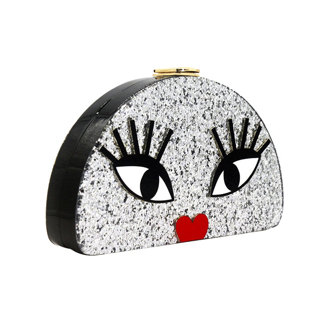 Cute Face Acrylic Clutch