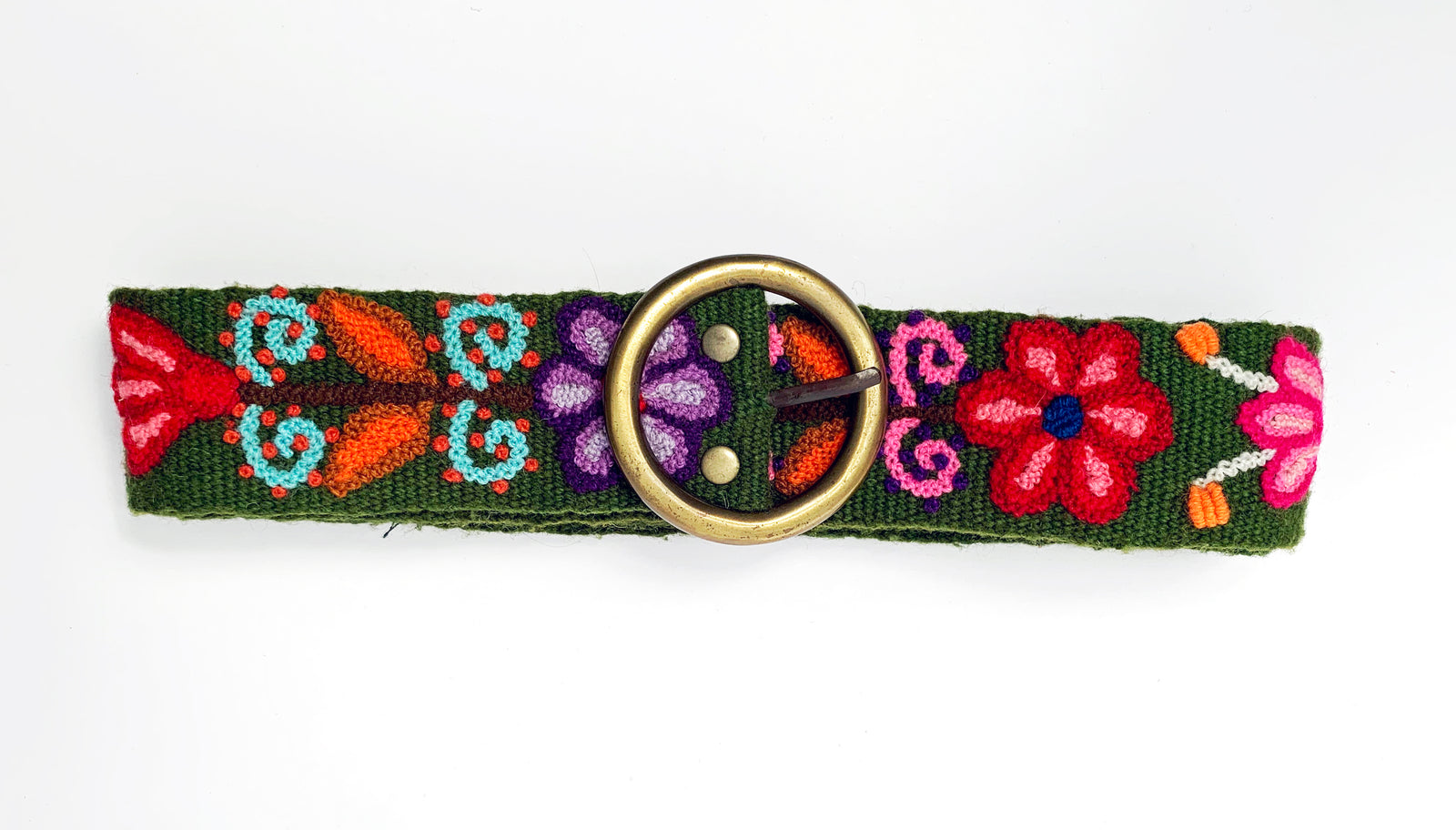 Embroidered Floral Green