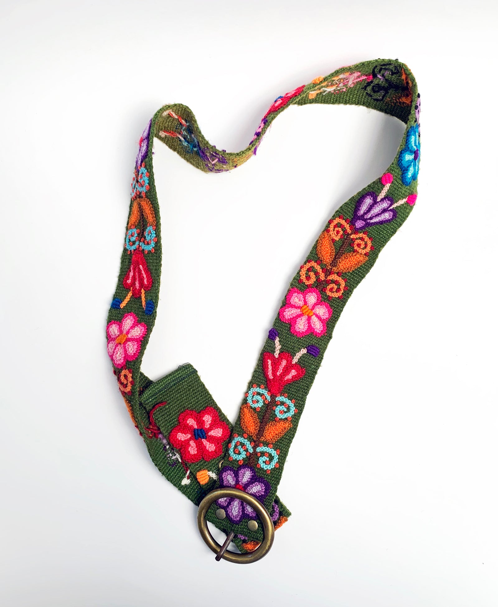 Embroidered Floral Green