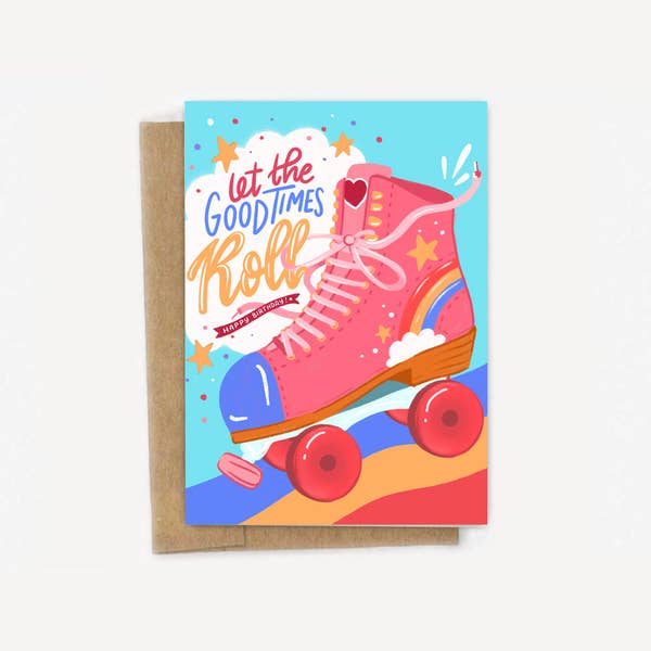 Birthday Roller Skate Card
