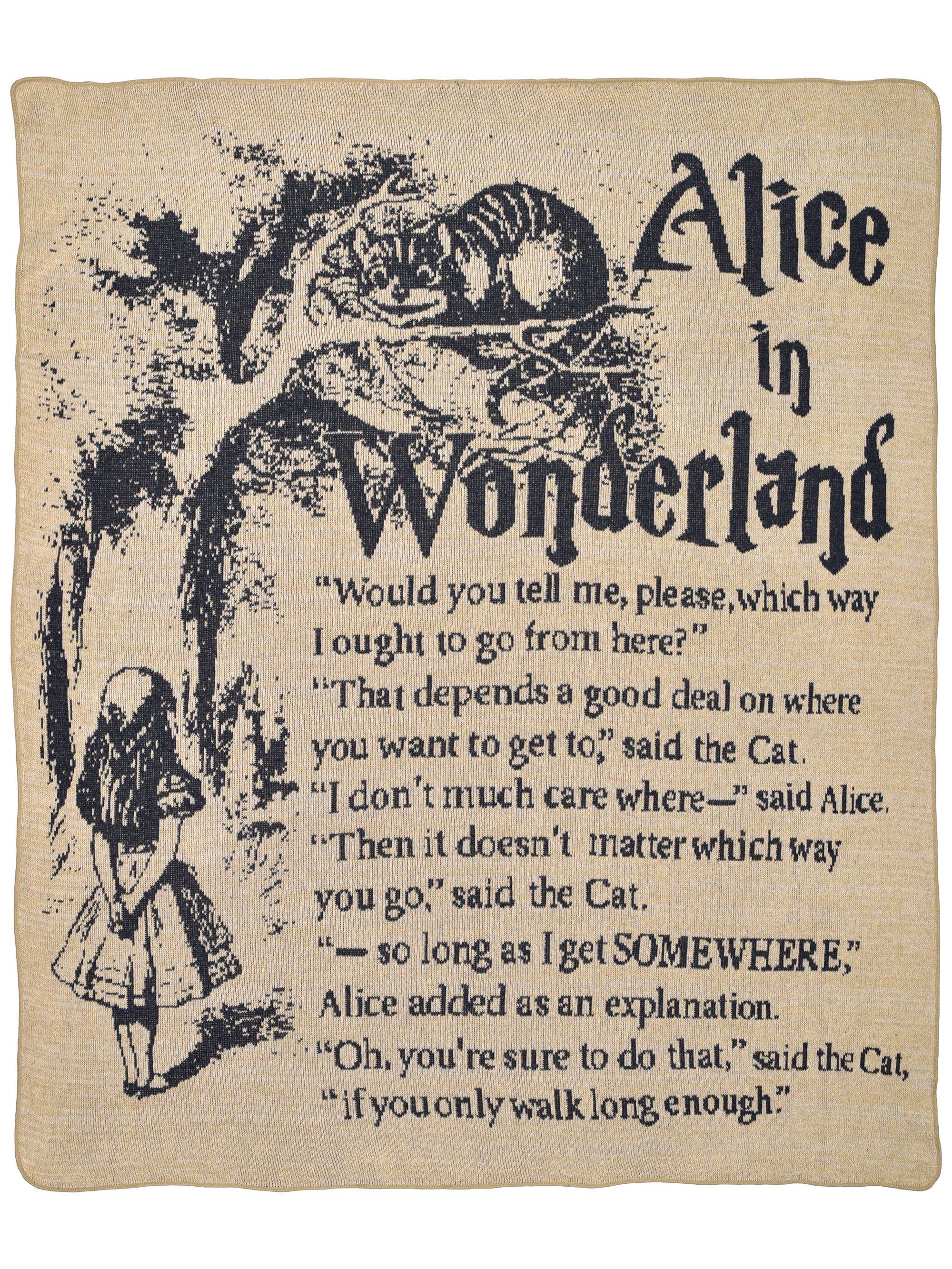 Alice in Wonderland Throw Blanket