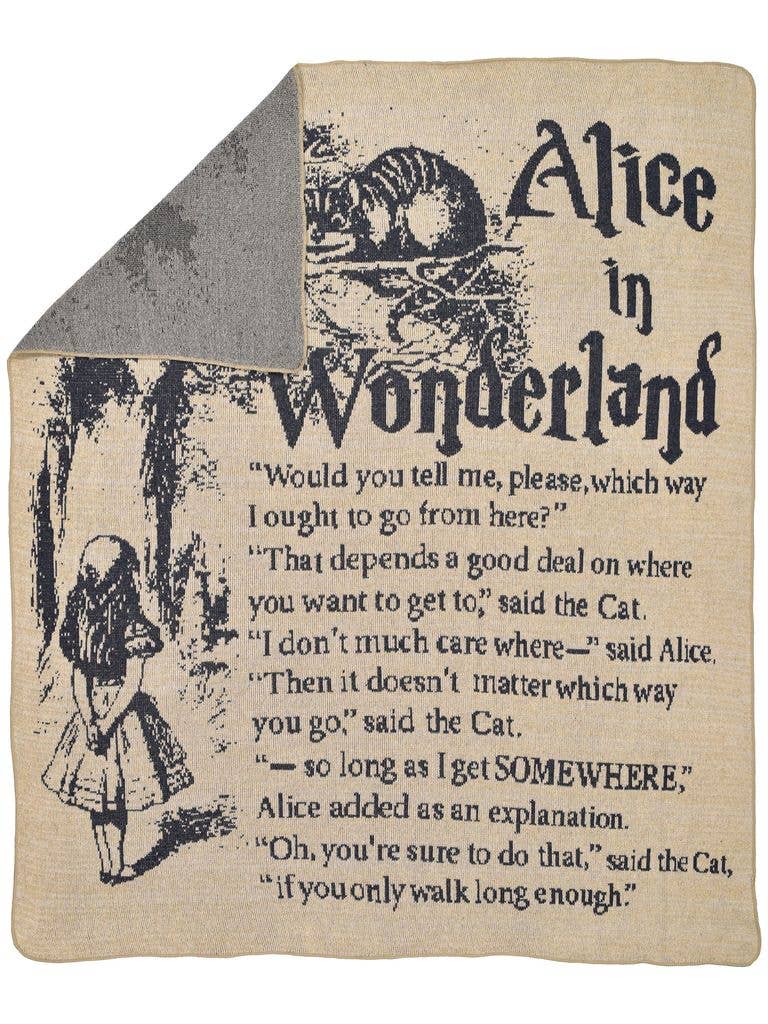 Alice in Wonderland Throw Blanket