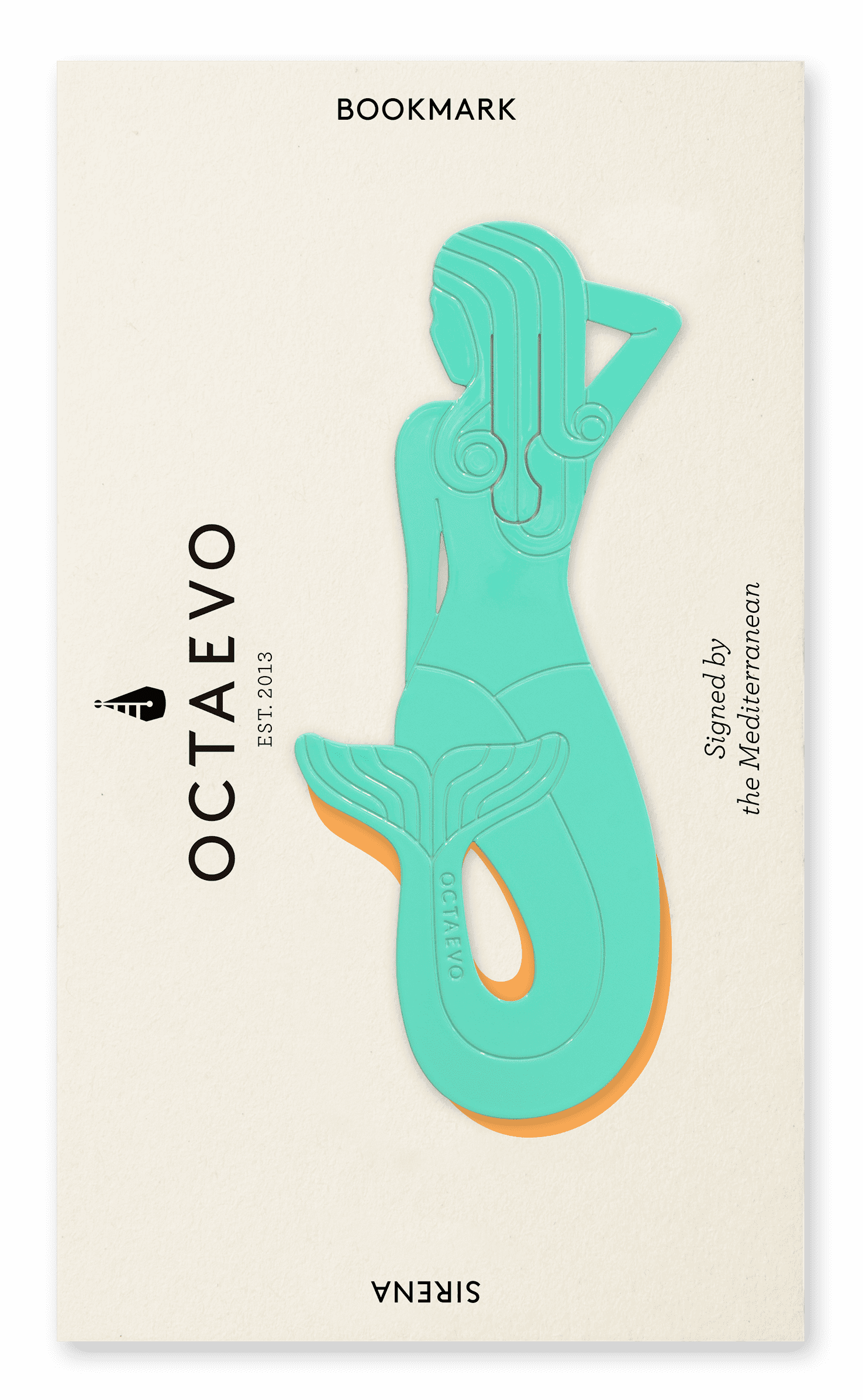 Mint Mermaid Brass Bookmark
