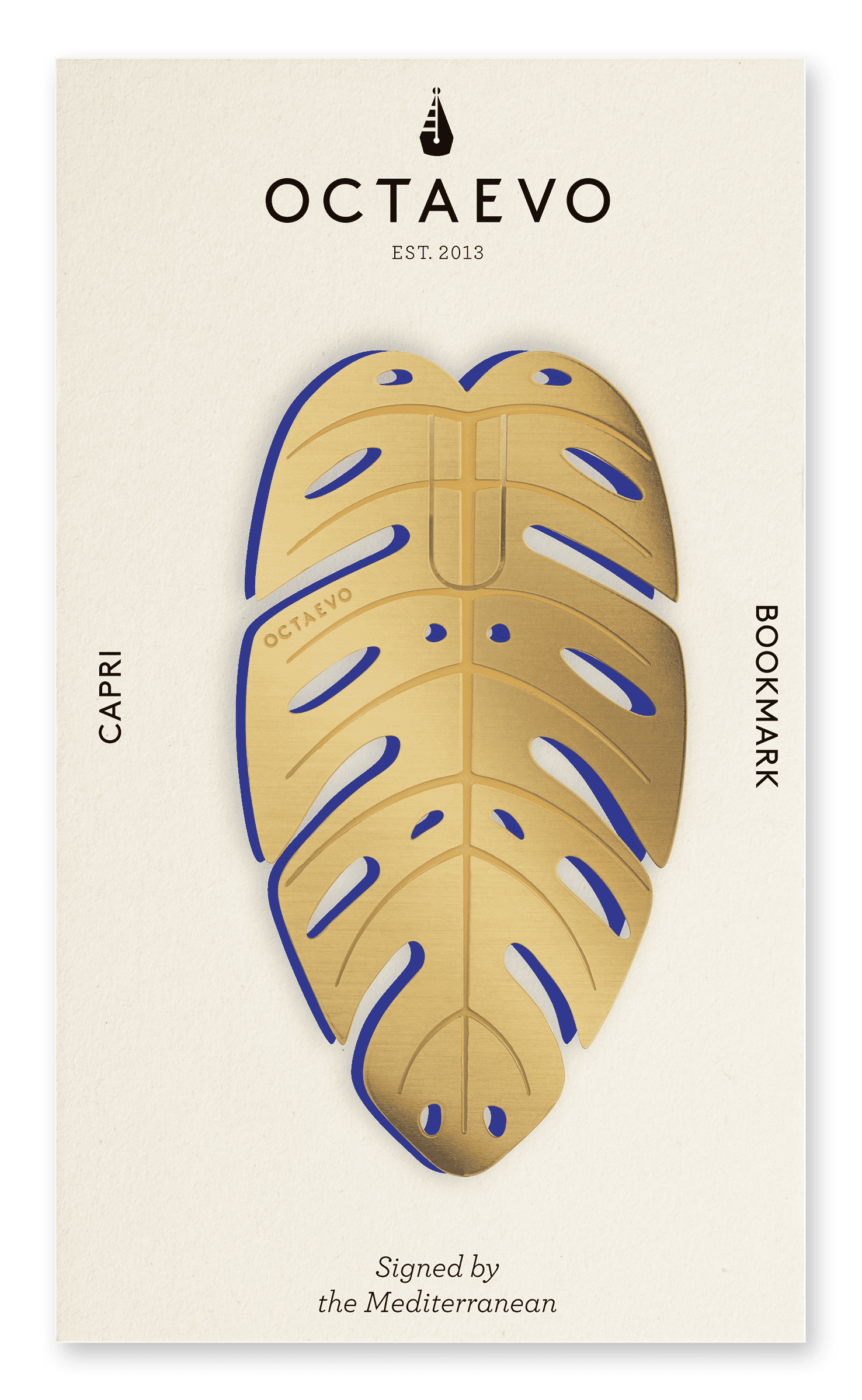 Plant Leaf Brass Bookmark