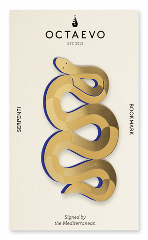 Serpenti Brass Bookmark
