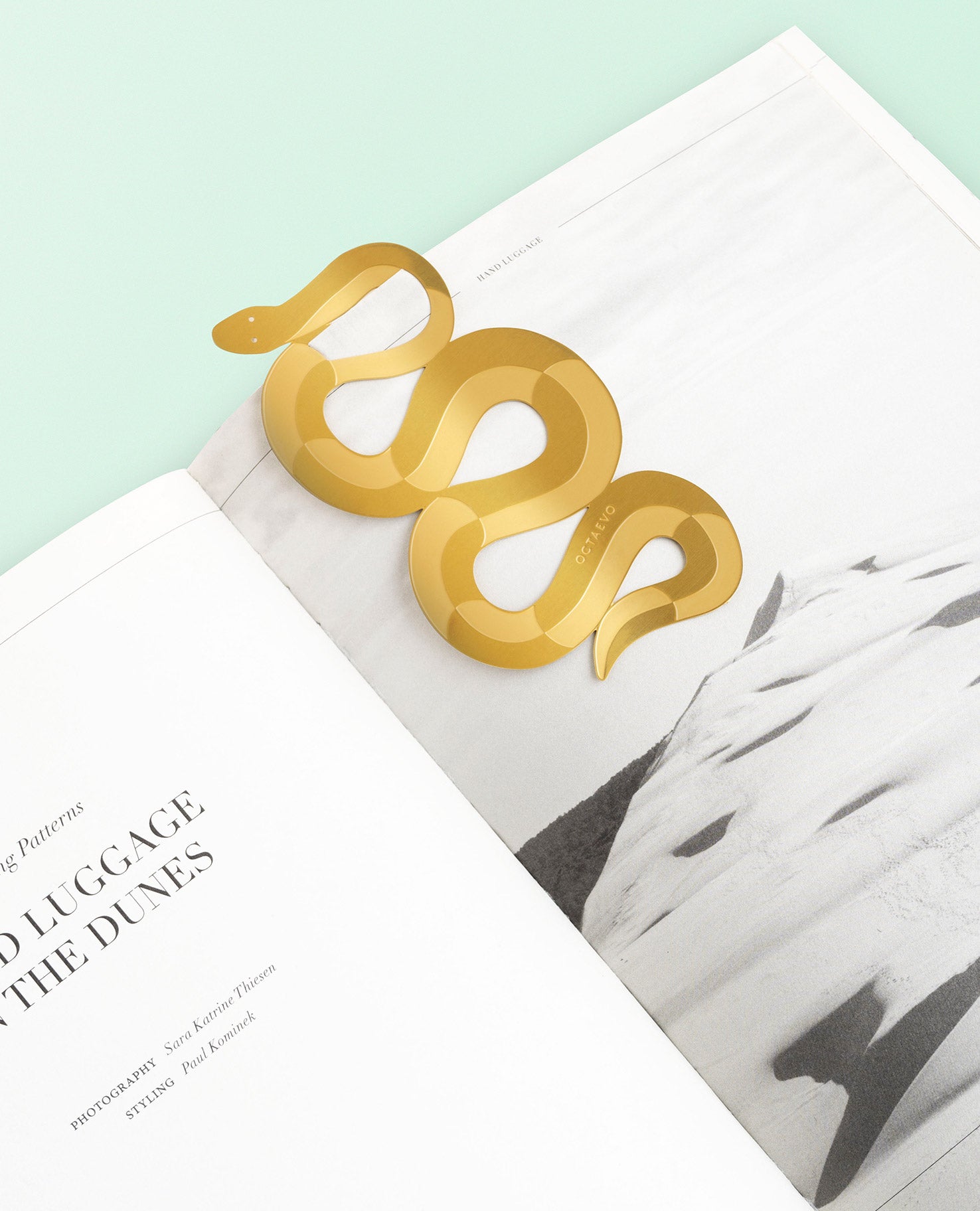 Serpenti Brass Bookmark